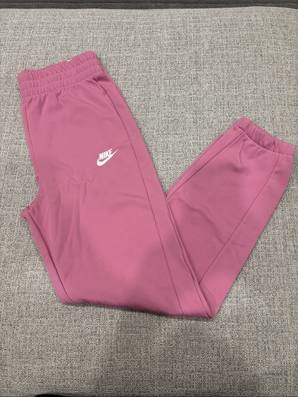 Nike Kids Mauve Pink Jogger Sweatpants with White Logo